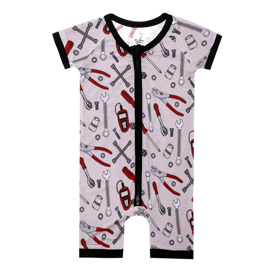 Grease Monkey Shorty Romper