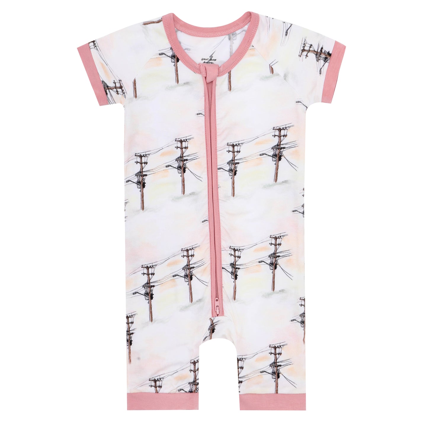 Pink Powerline Shorty Romper