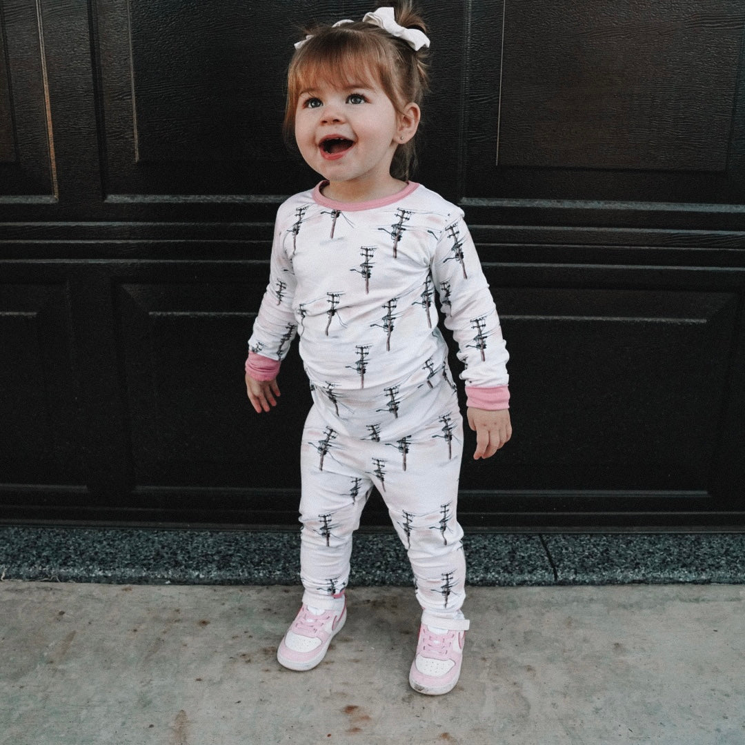 Pink Powerline Two-Piece Sets