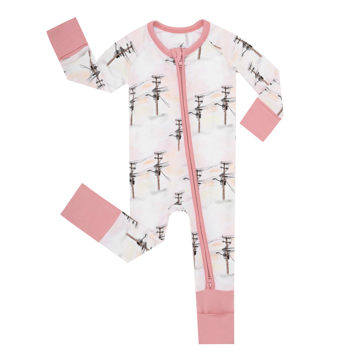 Pink Powerline Rompers